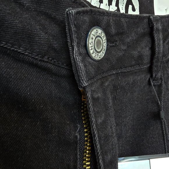 NWT VIP Jeans Wide Leg Cargo Pants Y2K Size J9 Black Streetwear - Picture 4 of 8